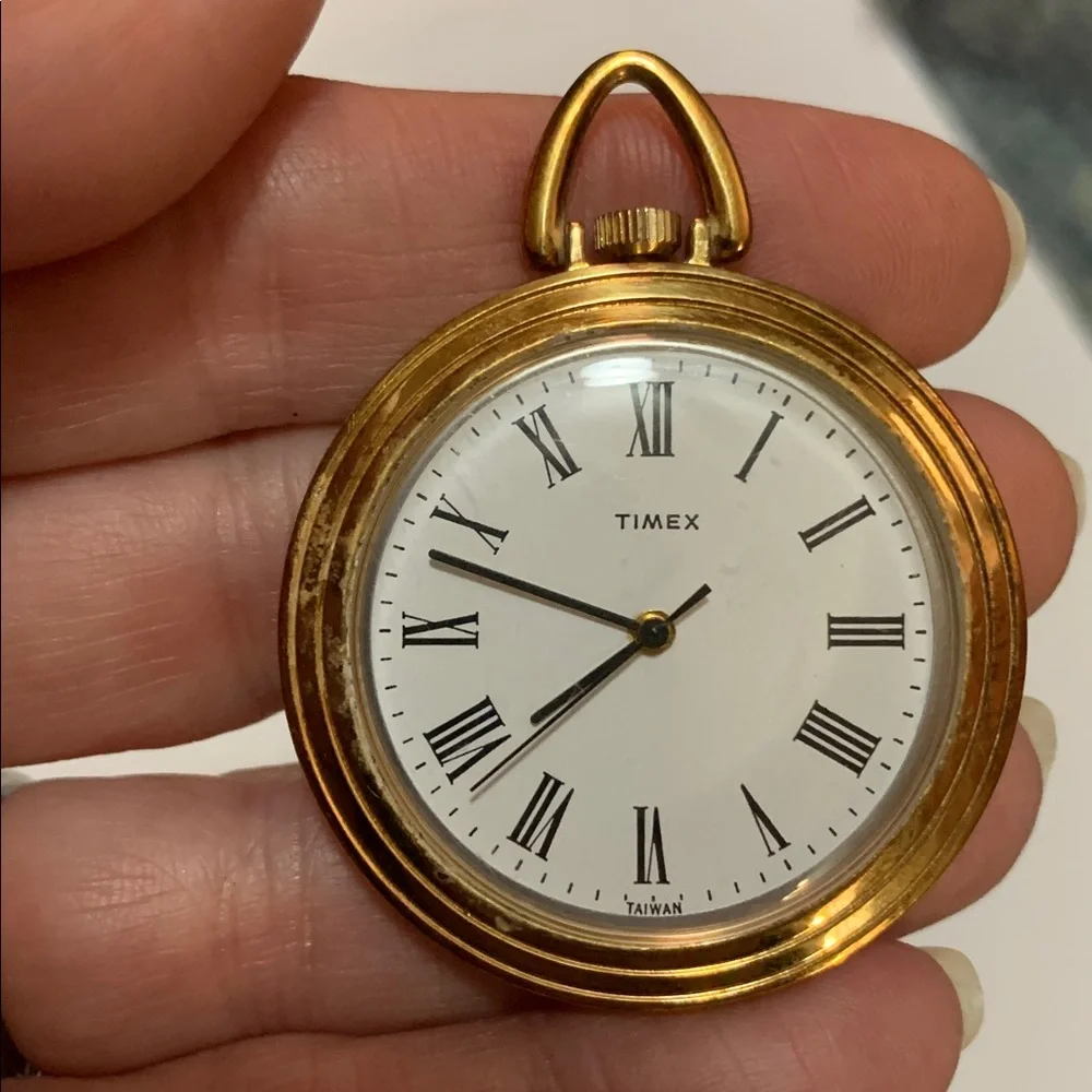 Vintage Timex Gold Plated? Wind up Pocket Watch in working order - Picture 8 of 8